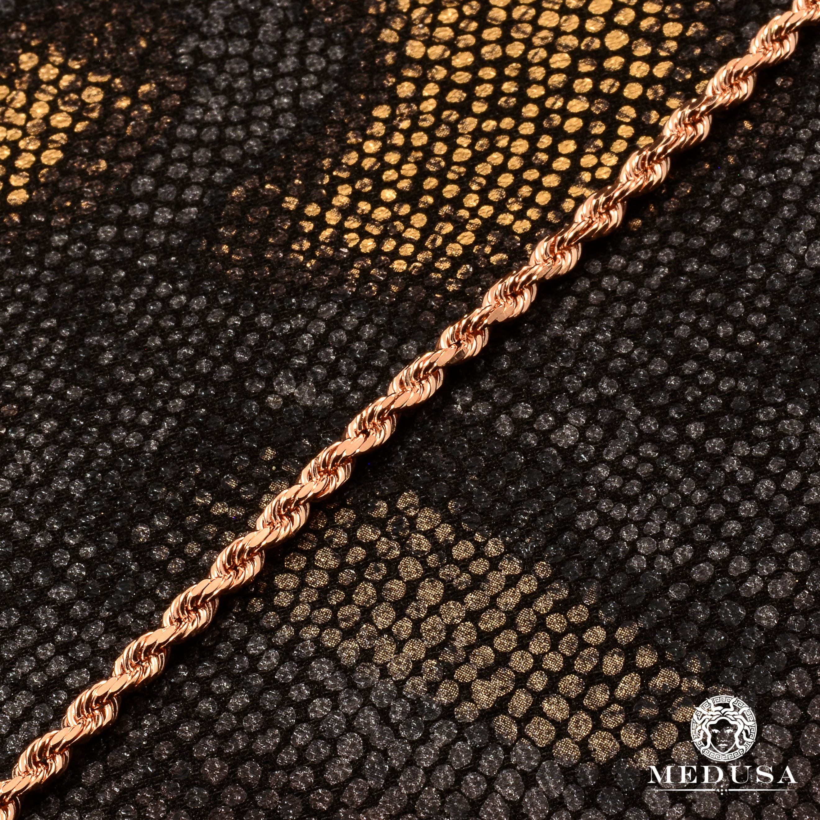 3mm Rope Solid Rose Gold - Image 2