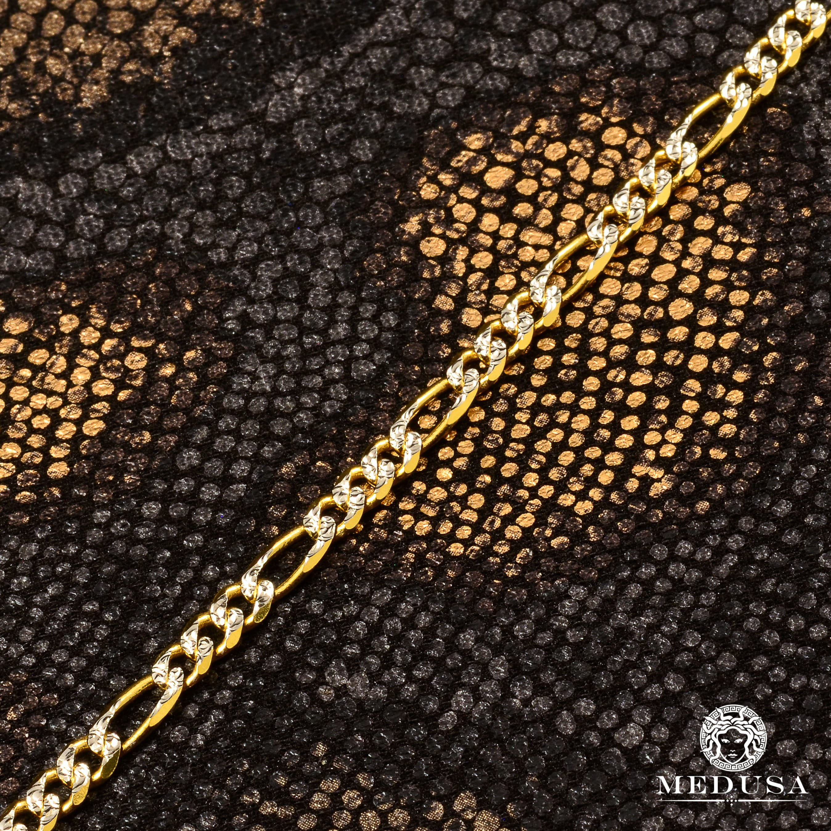 4mm Diamond Cut Figaro Bracelet