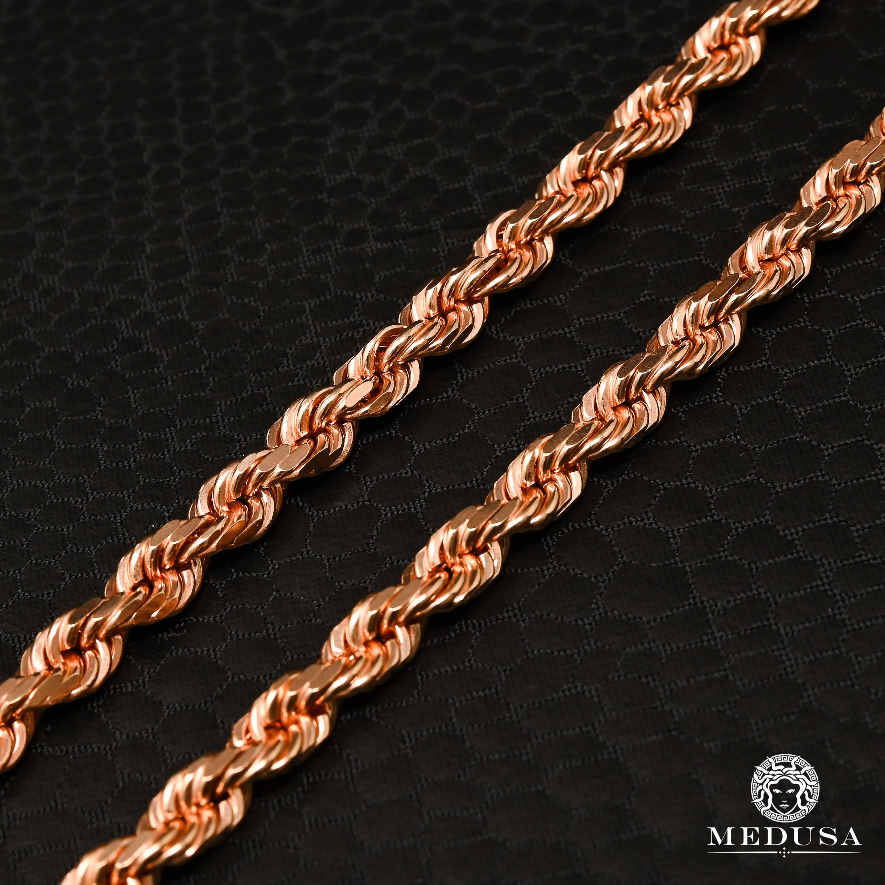 5mm Rope Solid Rose Gold  - Image 2