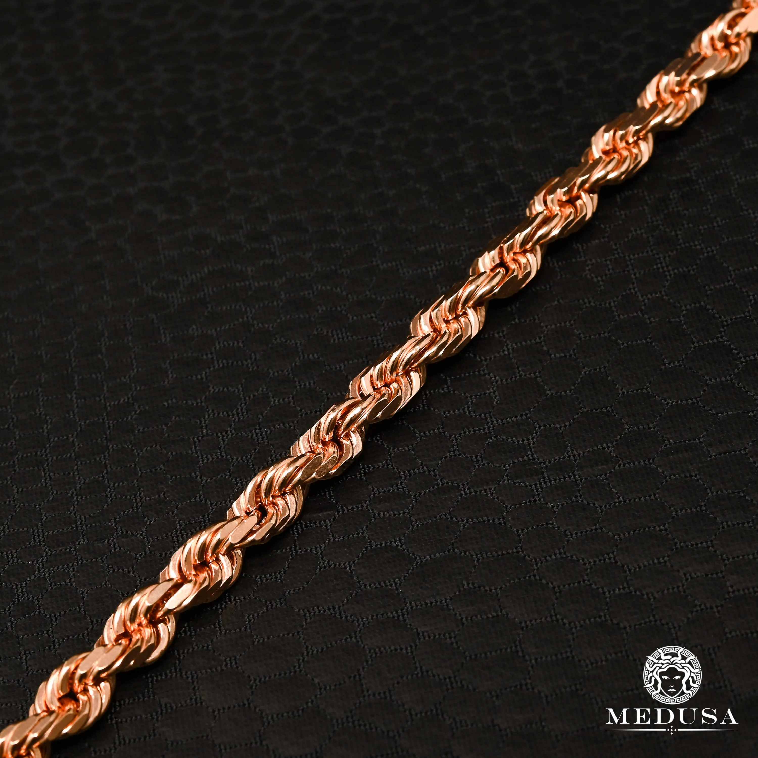 5mm Rope Solid Rose Gold  - Image 3