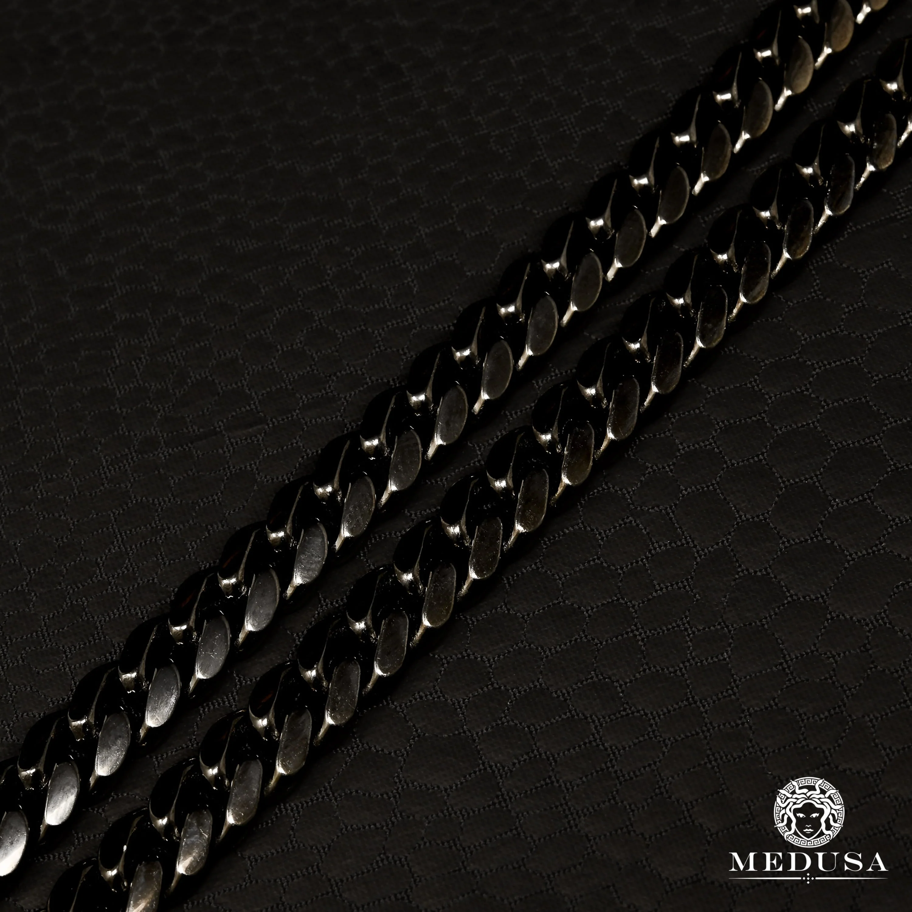 7mm Black 925 Cuban Link  - Image 2