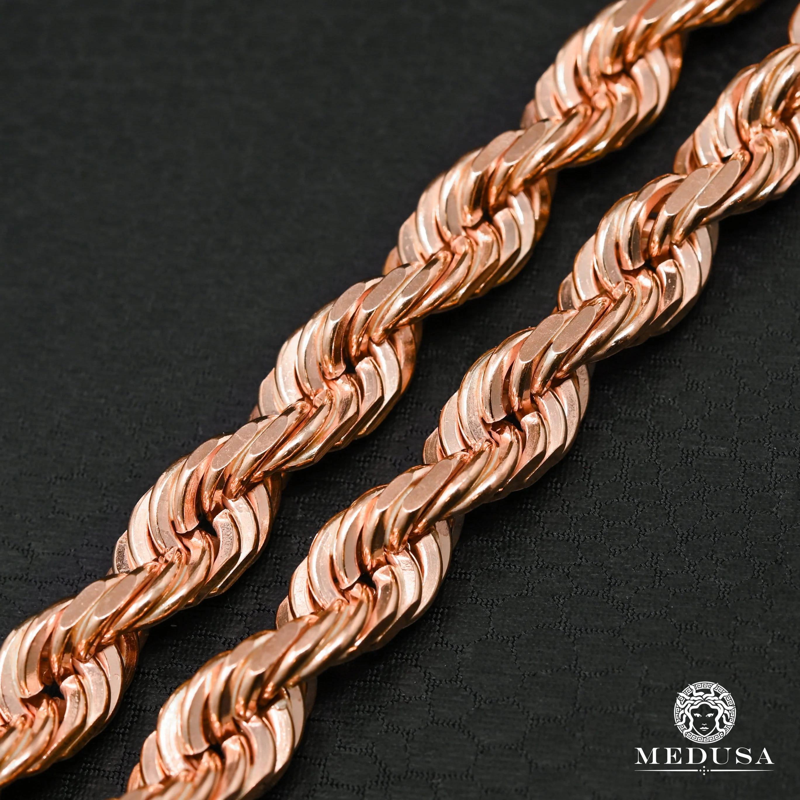 7mm Rope Solid Rose Gold - Image 2