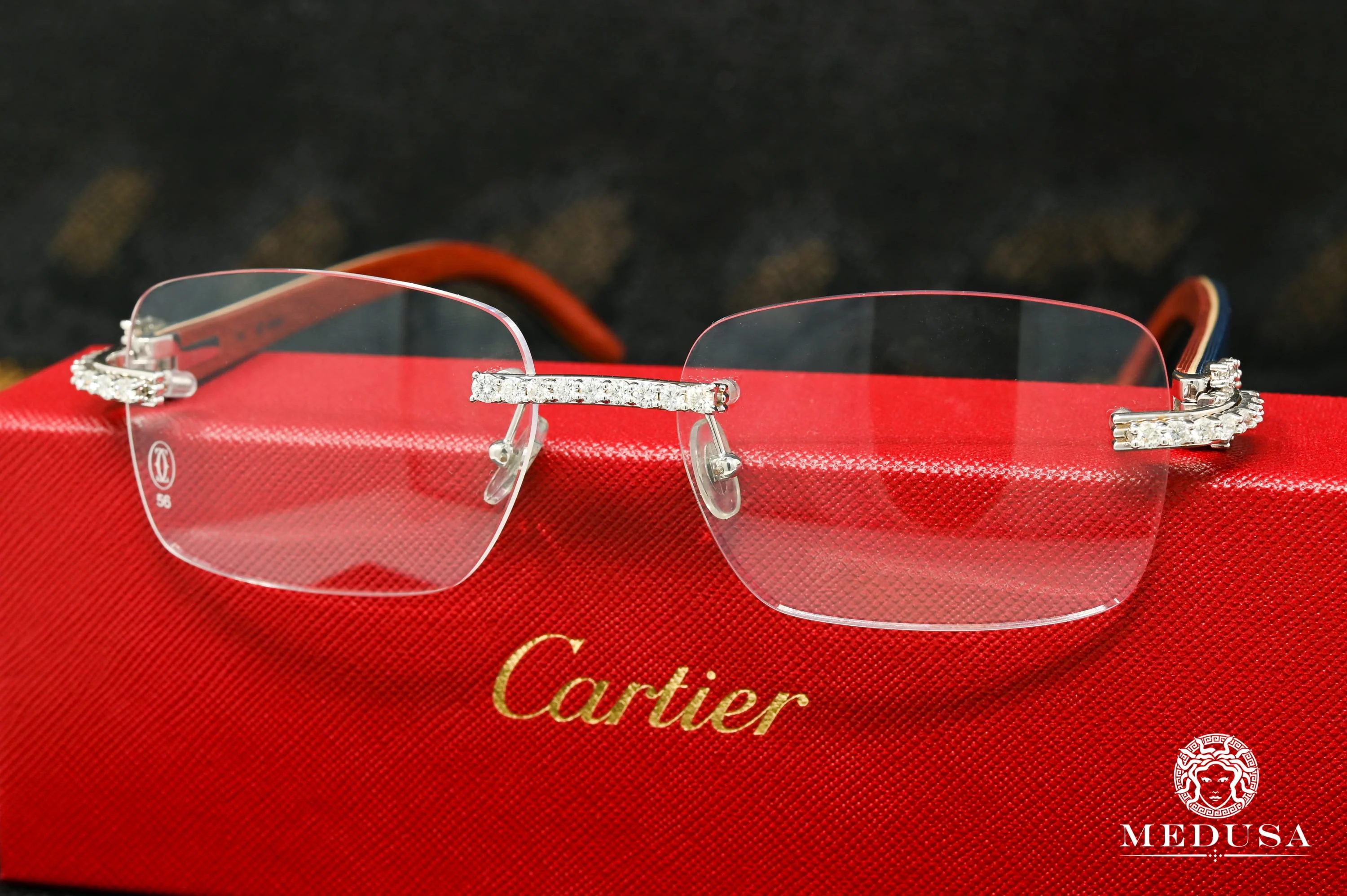 Cartier Signature | Silver & Blue Wood Big Rock