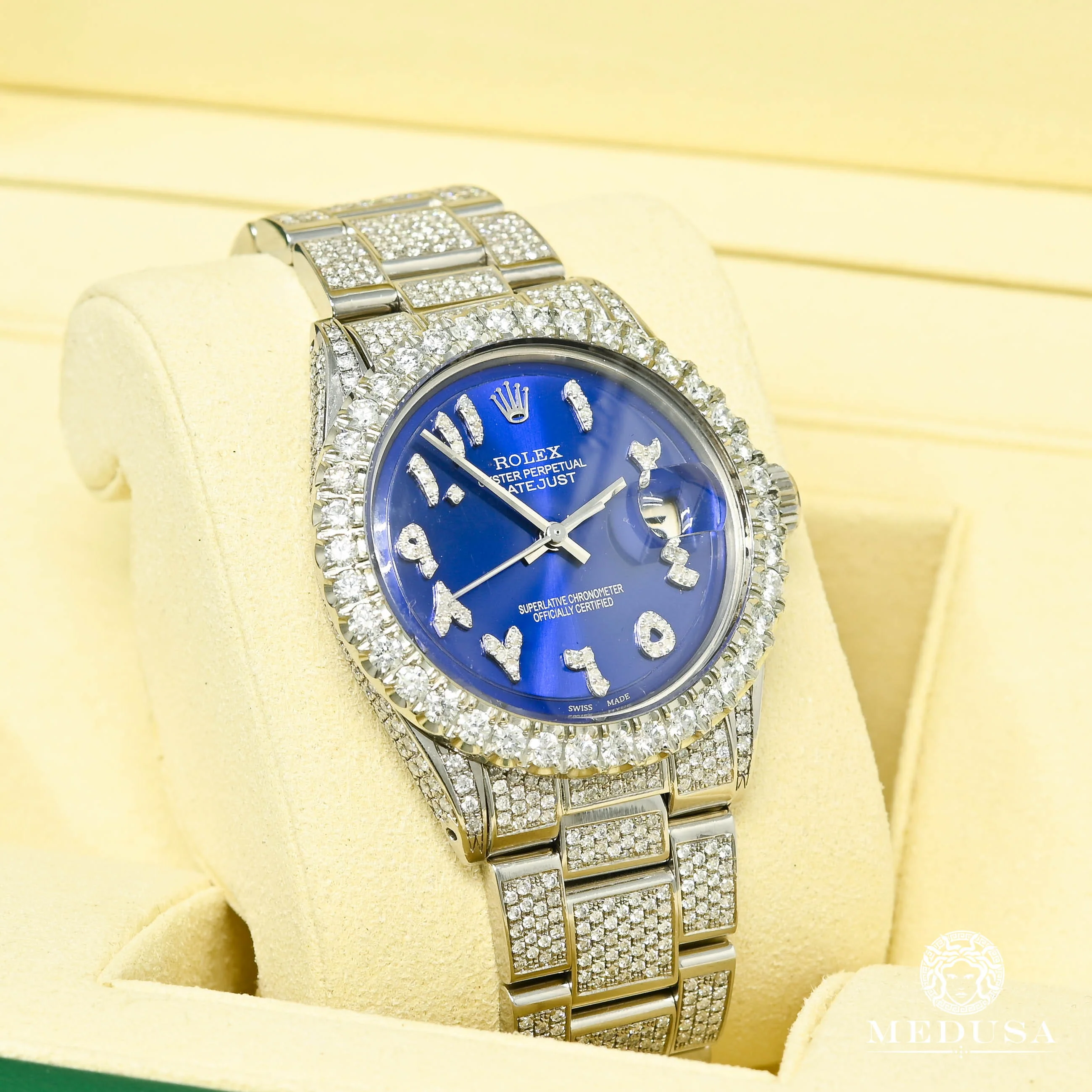 Rolex Datejust 36mm - Arabic Blue Oyster Iced  - Image 2