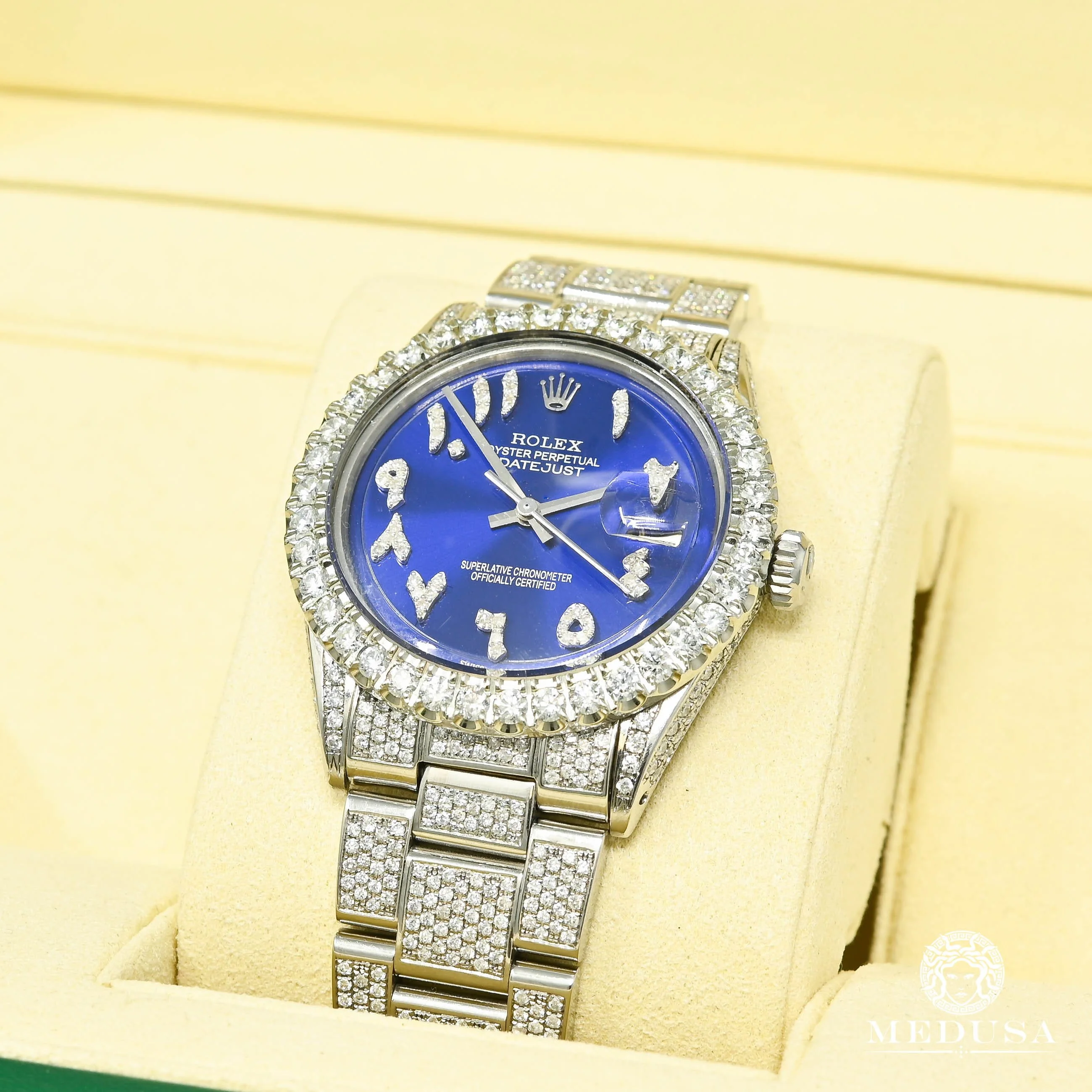 Rolex Datejust 36mm - Arabic Blue Oyster Iced  - Image 3