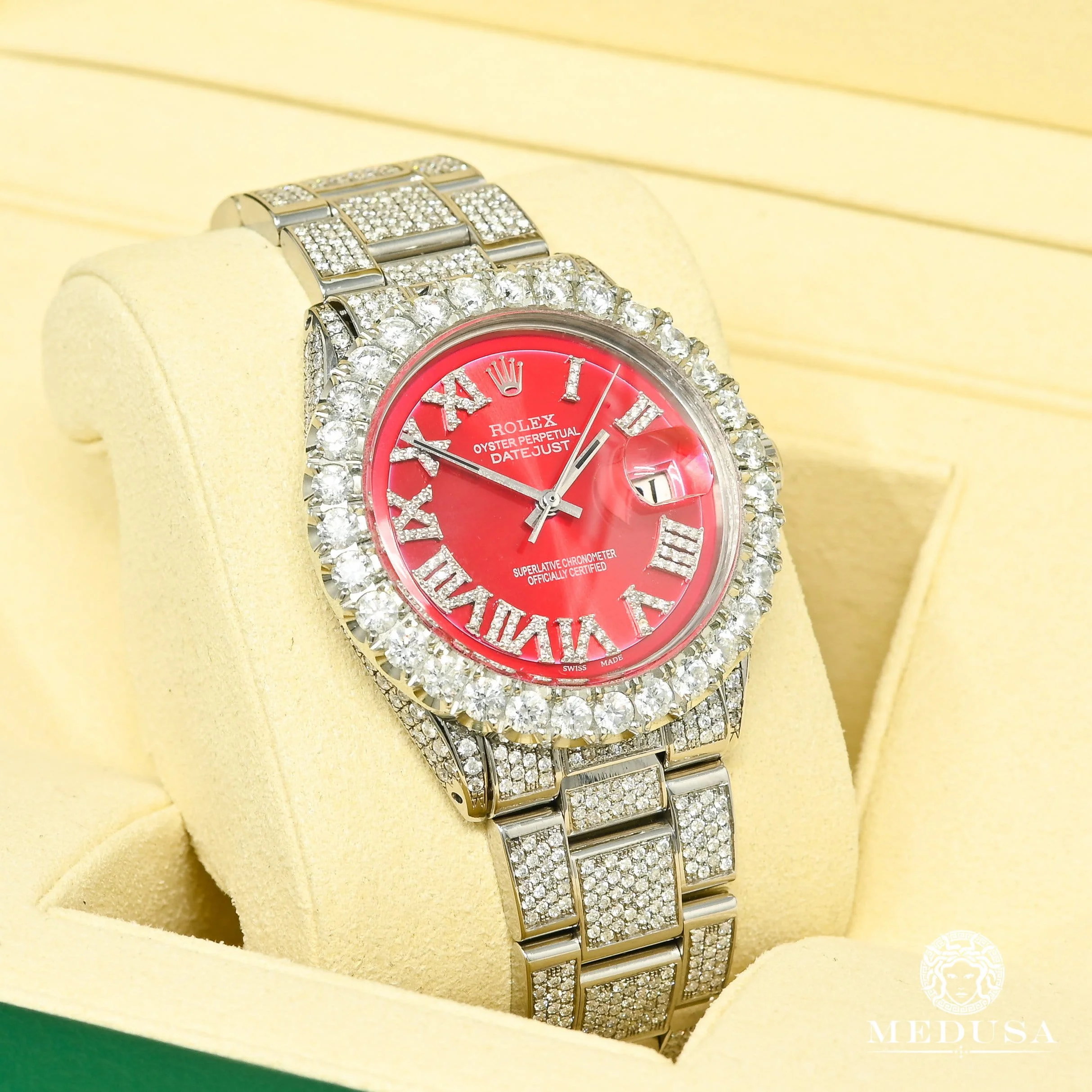 Rolex Datejust 36mm - Full Iced Red Oyster - Image 3