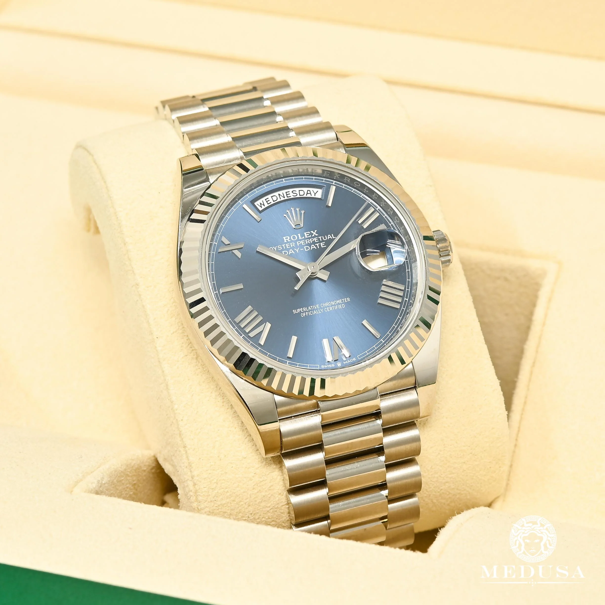 Rolex President Day-Date 40mm - Blue White Gold  - Image 2